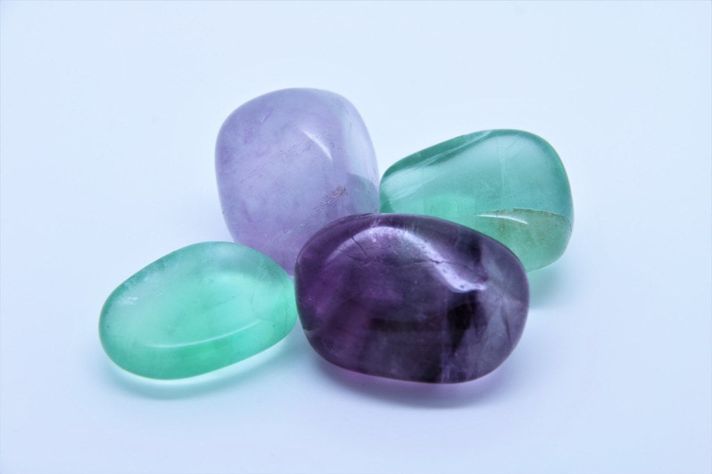 Calcium fluoride mineral  with colours of green, yellow and  purple. A relatively soft mineral