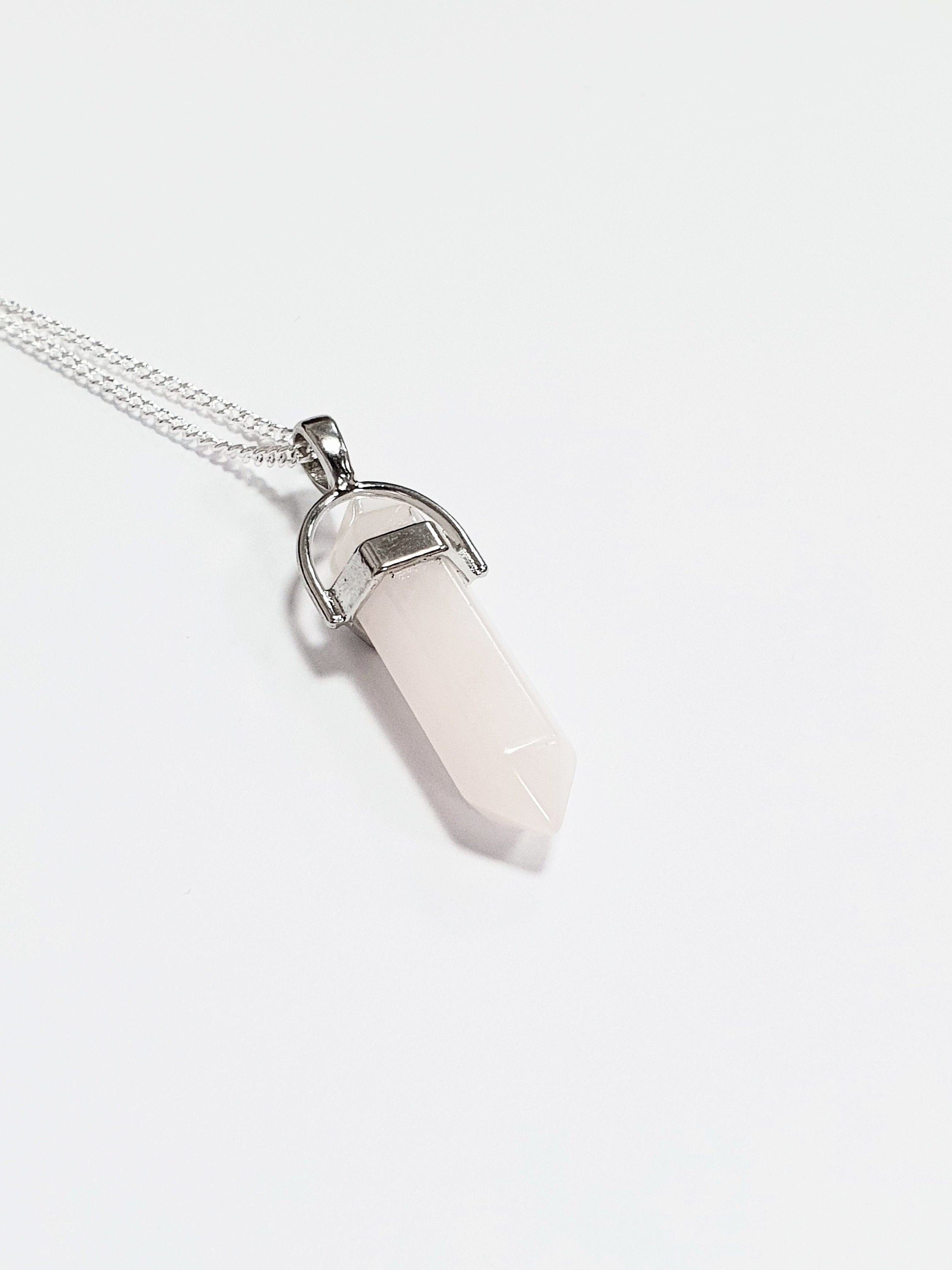 Quartz Blush Crystal Pendant Necklace