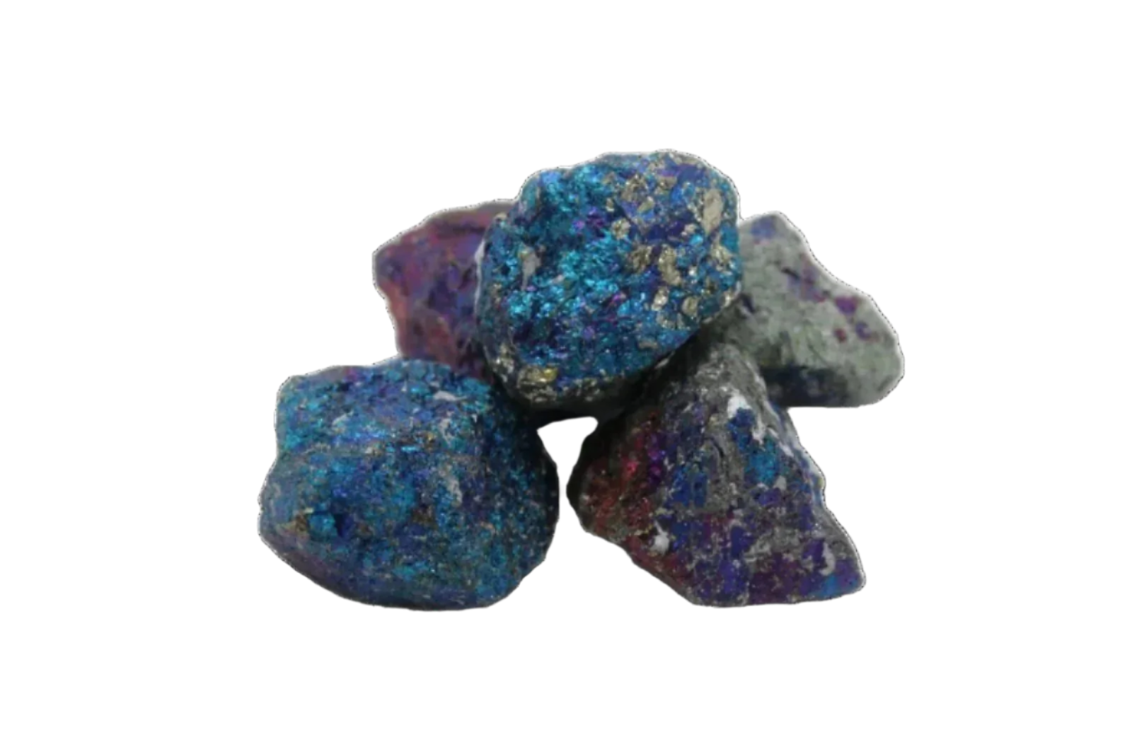 6 x Peacock Ore - Chalcopyrite