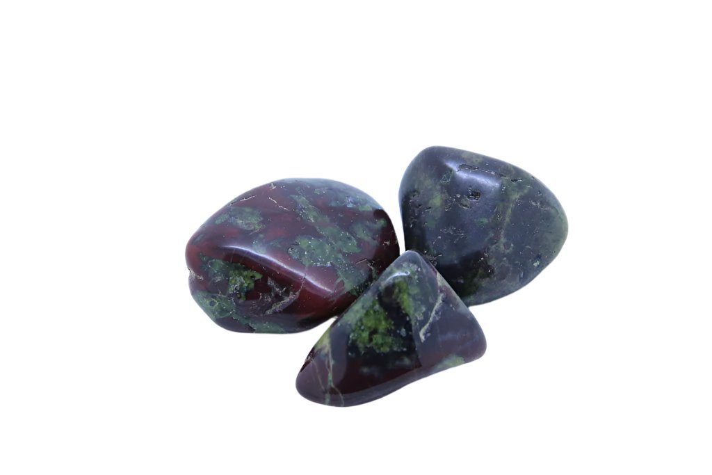 Deep green and red mix of colours - made predominantly of Quartz minerals - Chalcedony with iron 