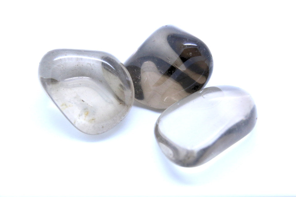 Transparent quartz with a brown/grey smoke colour