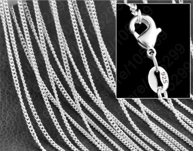 Silver Necklace Chain Various Styles and Lengths