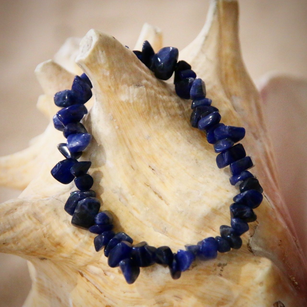 Crystal Chip Gem Bracelets - Quality  Elasticated Bracelets Sodalite