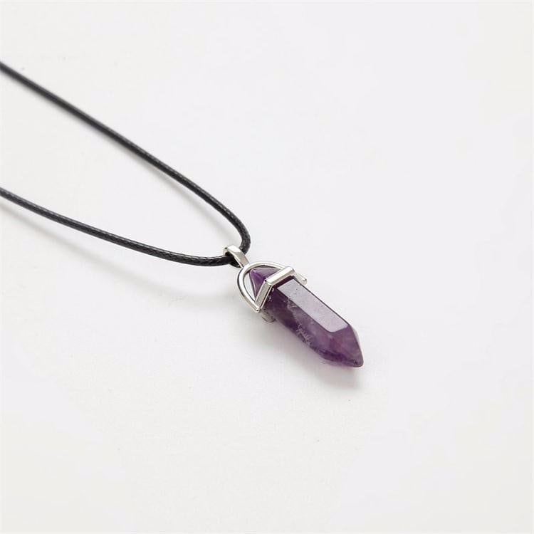 Amethyst Pendant Crystal Necklace