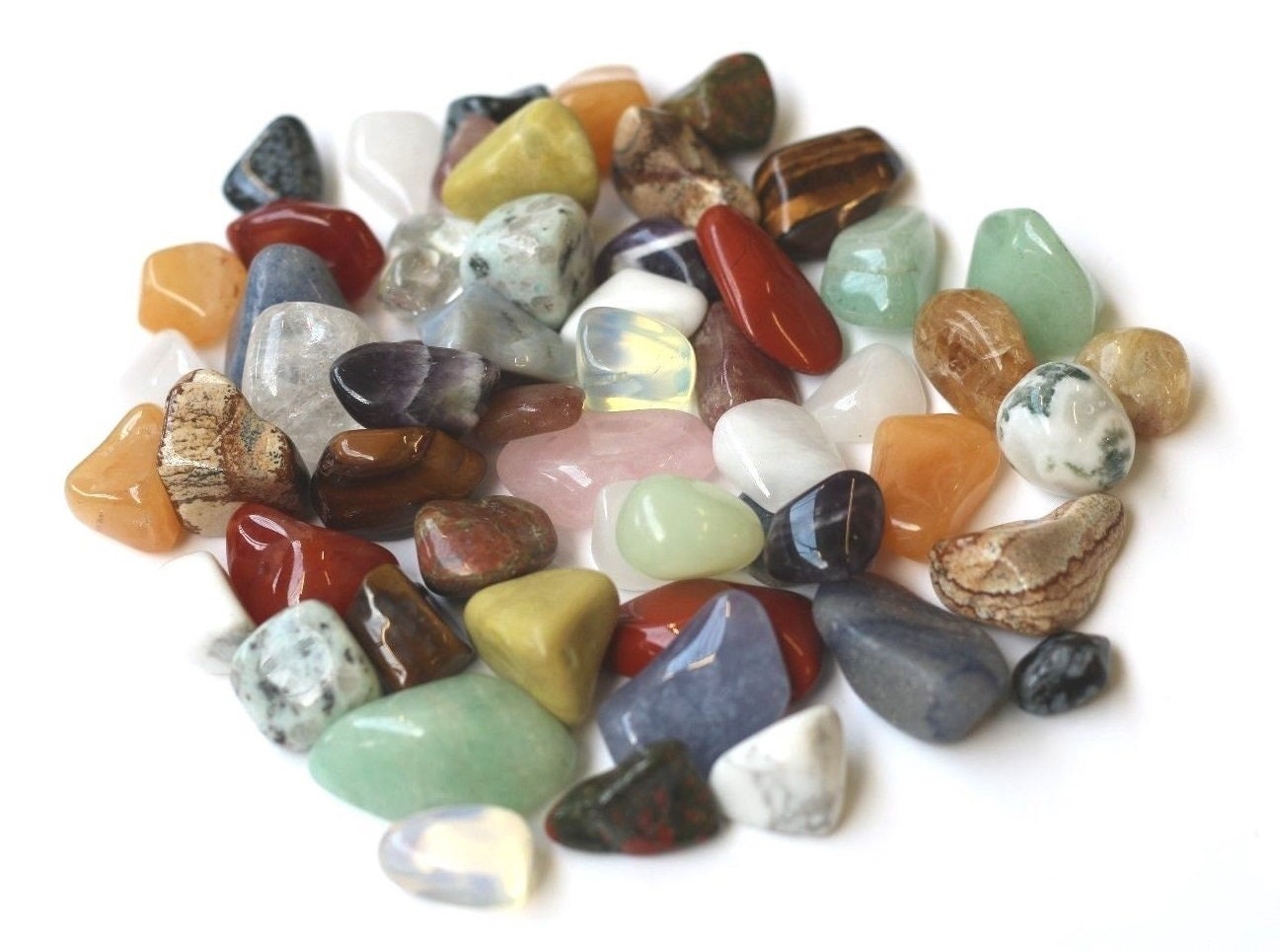 100g Mixed Tumblestones Size Med 10-20mm