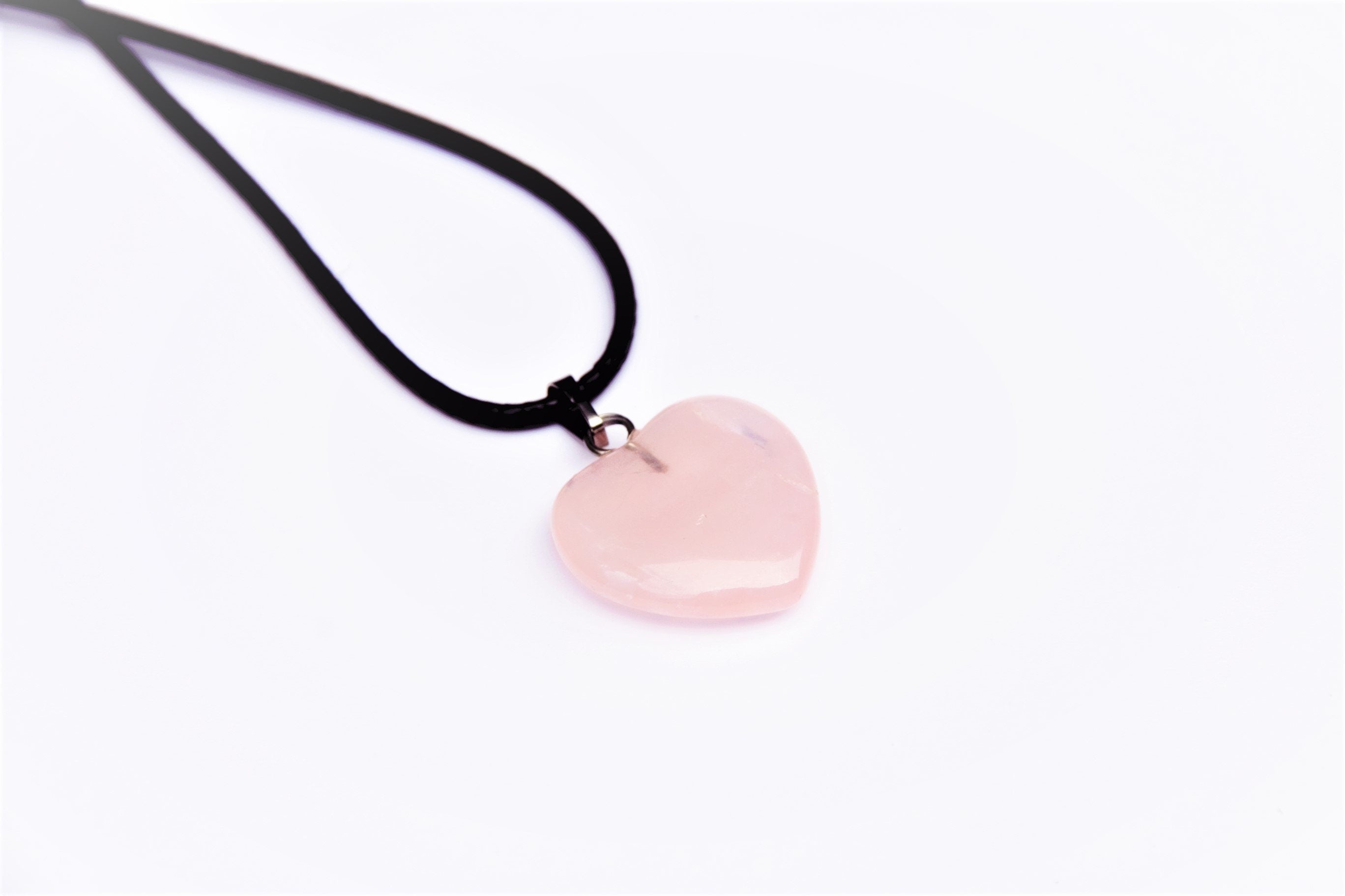 Rose Quartz Heart Crystal Necklace