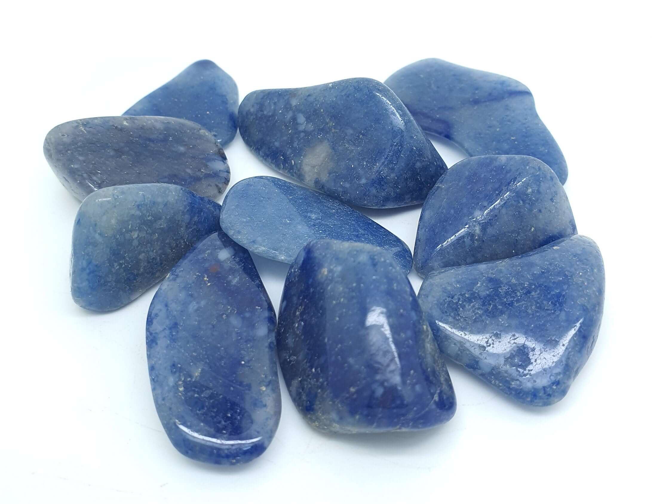 Blue Quartz 15-30mm Crystals (100g pack)tumble stones - semi precious crystals - crystal healing, reiki, minerals polished healing crystals.