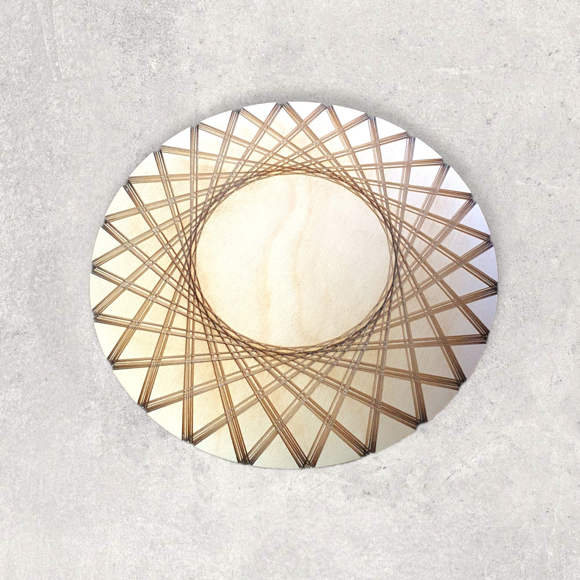 Crystal Grid Geometry Mandala - Birch Plywood 19cm - Choice of 7